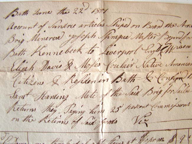 A group of four maritime shipping documents issued to Capt. Samuel Harding between 1799 and 1810. — image 3